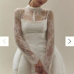 BHLDN White Lace Mini Dress